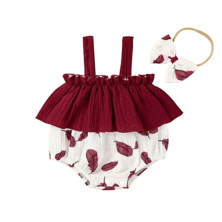 

Little Girl Onesies Baby Girl s Clothes Outfits Cotton Suspender Romper Casual 2Pc Set Toddler Summer Cool Play Daily Wear