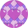 thumbnail image 1 of Ahgly Tapis Rond Lavable en Machine Intérieur Transitionnel Violet Violet, 3 Pieds Rond, 1 of 7