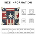 thumbnail image 5 of PHYHOO Patriotic Decorative Throw Pillow Covers, Porch Outdoor Home Decor, n Red Blue White Stripes Couch Cushion Case White, 5 of 5