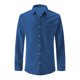 thumbnail image 4 of pstuiky camisas de manga larga para hombre, Camisa informal de manga larga con botones, cuello vuelto, color liso, con solapa a rayas y bolsillo para hombre camisetas de hombre s, 4 of 9