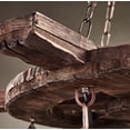 thumbnail image 6 of KPIBEST Rustic 6 Heads Chandelier Wood Industrial Ceiling Lamp Pendant Light Fixture, 6 of 15