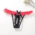 thumbnail image 2 of Bragas elásticas para mujer Gibobby Tanga encaje transparente sexy perlas cintura Negro XL, 2 of 4