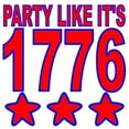 thumbnail image 3 of CafePress - Party Like Its 1776 Baseball Jersey - Cotton Baseball Jersey, 3/4 Raglan Sleeve Shirt, 3 of 4