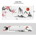 thumbnail image 2 of Japanese Asian Ink Painting Gaming Mouse Pad Large XL Desk Mat Long Extended Pads Big Mousepad Keyboard Home Office Decor Accessories for Computer Pc Laptop, 2 of 6