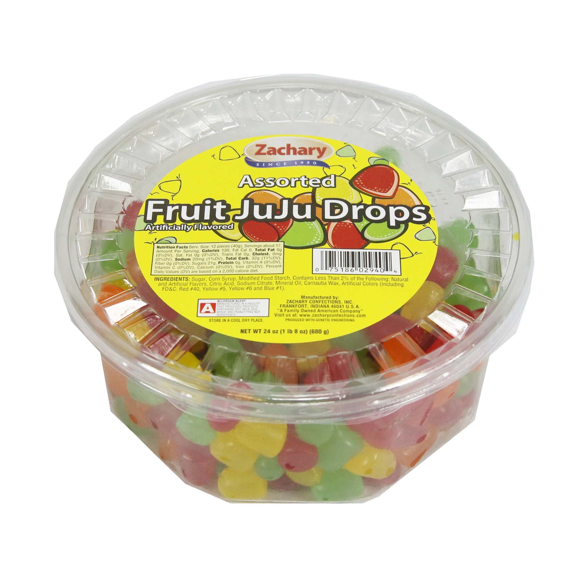 Zachary, Assorted Fruit JuJu Candy, 24 Oz