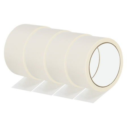Uxcell Painters Tape, 4 Roll 22 Yard x 2 Inch Multi-Surface Adhesive No Residue Masking Master Tape, Beige