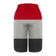 thumbnail image 6 of DeHolifer Capris Pants for Women Elastic Waisted Color Block Drawstring Split Sports Casual Capris Pants with Pocket Red 2XL, 6 of 7