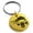 Gold, variant on Stainless Steel Pirate Bandit Skull Engraved Small Medallion Circle Charm Keychain Keyring