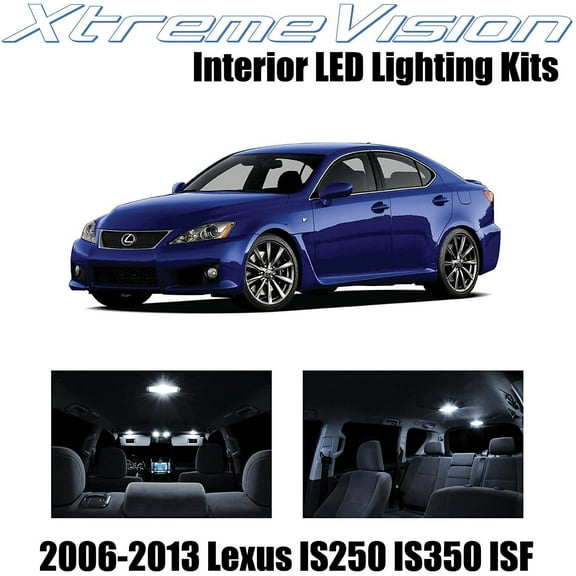 XtremeVision Interior LED for Lexus IS250 IS350 ISF 2006-2013 14 pcs Pure White Interior LED Kit Installation Tool