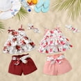 thumbnail image 5 of Cathalem Kids Casual Clothes Cutey Toddler Baby Girl Clothes Top + Skirt Summer Dress Outfit Two Piece Set(Multi-color,C), 5 of 5