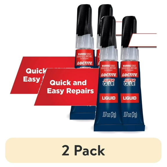 (2 pack) Loctite Super Glue Liquid Tube, 1 Pack of 2 Tubes, Clear 0.07 oz Tubes