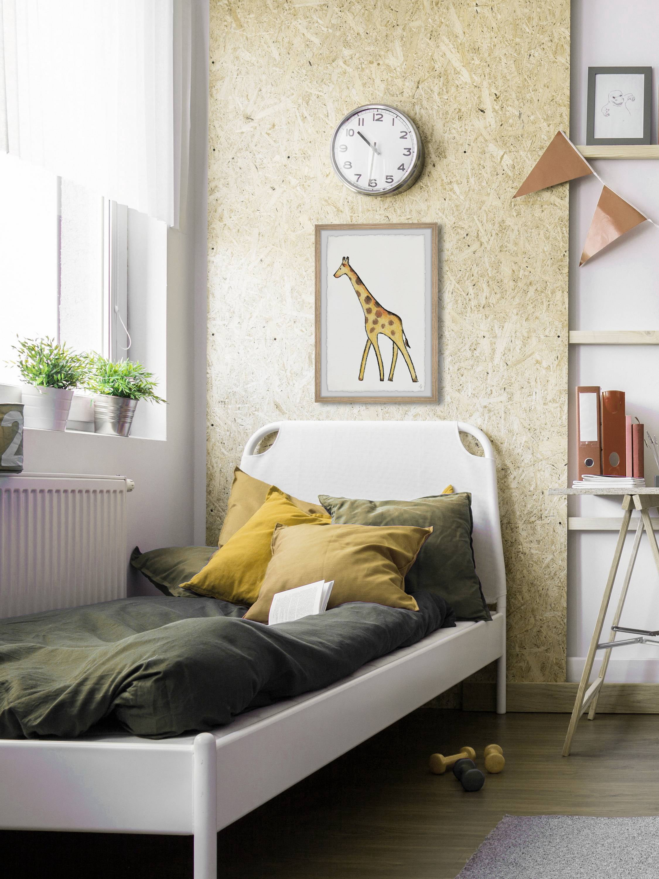 Marmont Hill Walking Giraffe Framed Wall Art