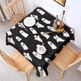 thumbnail image 2 of Black Halloween Ghosts Square Tablecloth,Waterproof Square Table Cover,Wipeable Spillproof Washable Table Cover for Home Kitchen Party Decor 60"x60"(152x152cm), 2 of 6
