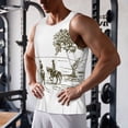 thumbnail image 5 of KLL Cowboys Riding A Horse Near A Tree Print Men's Muscle Gym Workout Stringer Tank Tops Bodybuilding Fitness T-Shirts Tank Tops Men-Large, 5 of 7