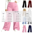 thumbnail image 3 of TEAJOPSUU Plus Size Yoga Pants for Women Wide Leg Stretchy High Waist Elastic Waisted Palazzo Pants Casual Daily Trousers XL-5XL Pink, 3 of 6