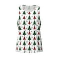 thumbnail image 4 of Easygdp Buffalo Plaid Christmas Trees Men's Tank Top, Sleeveless Muscle T Shirts, Breathable, Quick-Dry, Loose for Gym, Running, Fitness - 4X-Large, 4 of 9
