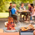 thumbnail image 5 of FeiFu Stainless Steel Vertical Grill Skewers With 10 Inch Detachable Nails Whole Chicken Fish Sausage Steak Kit Barbecue Accessory Camping Backyard Roasting Set, 5 of 5