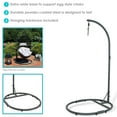 thumbnail image 2 of Sunnydaze Powder-Coated Steel Rounded Base Hanging Hammock Chair Stand - Black, 2 of 8