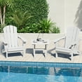 thumbnail image 3 of SERWALL Outdoor Small Folding Side Table, HDPE All Weather Adirondack End Table, No Assembly Required, White, 3 of 9