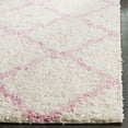 thumbnail image 4 of SAFAVIEH Dallas Logan Geometric Shag Area Rug, Ivory/Light Pink, 11' x 15', 4 of 6