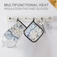 thumbnail image 4 of Yayeee Oven Mitts and Pot Holder Set of 4 Heat Resistant Kitchen Gloves Baking Hot Pad, Light Blue Mountain, 4 of 5