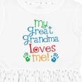 thumbnail image 4 of Inktastic My Great Grandma Loves Me for Grandson Girls Toddler Dress, 4 of 5