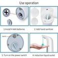 thumbnail image 5 of Automatic Soap Dispenser Touchless Sensor Hands Free Soap Dispenser Battery Operated Soap Dispenser 400ml Pump Electronic Drippy Liquid Soap Dispensers for Kitchen Bathroom, 5 of 9