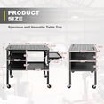 thumbnail image 2 of 36"x24" Welding Table, Portable Rolling Metal Cart with 5/8'' Fixture Holes, 1800lbs Heavy Duty Steel Workbench with Wheels, Extra Middle Shelf & Shelf Storage Tray, Tool Organizer Trolley, 2 of 7