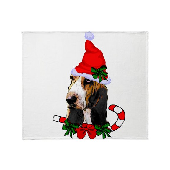 CafePress - Basset Hound Christmas Throw Blanket - Soft Fleece Throw Blanket, 50"x60" for All Ages