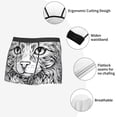 thumbnail image 3 of Yiaed Intricate Cat Mandala Print Men's Soft Cotton Boxer Shorts Breathable Boxers Underwear Moisture-Wicking Underwear Stretch Boxer Briefs for Man-Medium, 3 of 5