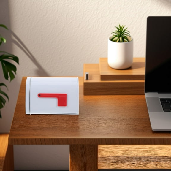 Beaupretty White Tinplate Mailbox Elegant Craftsmanship for Outdoor Use