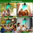 thumbnail image 3 of 3-in-1 Camping Fan with LED Lantern, Portable Hanging Tent Fan 3 Speed Wind, Timer Function & Power Bank, Low Noise Rechargeable Fan with Remote Control for Outdoor Camping Fishing RV--10400mAh, 3 of 9