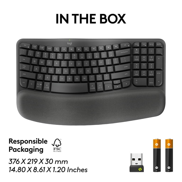ロジクール/logicool Wave Keys Amazon.com: Logitech Wave Keys Wireless Ergonomic Keyboard