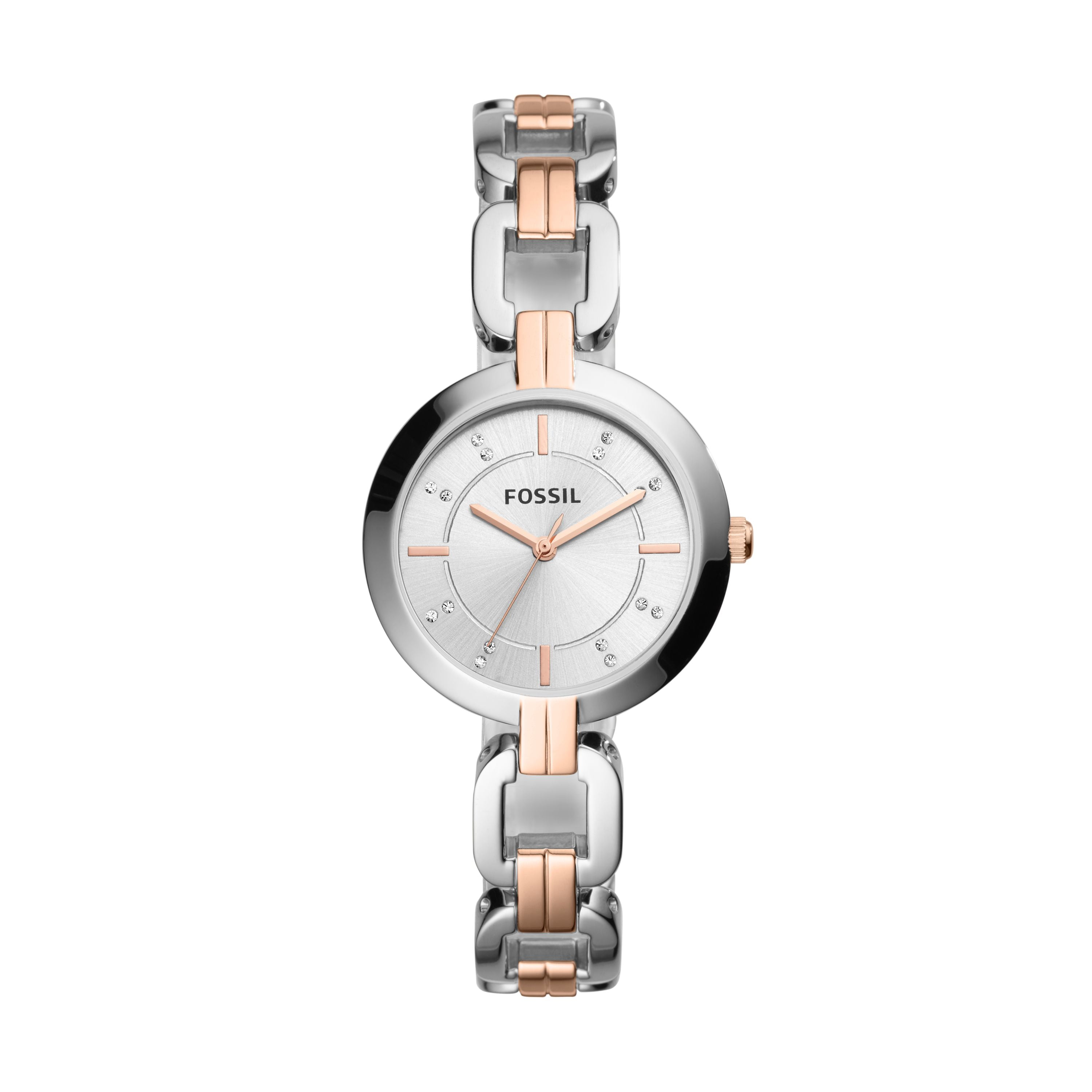 Fossil Women's Kerrigan Stainless Steel Watch, Sunray Dial, Two