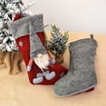 thumbnail image 3 of Irfora Calcetín navideño de felpa 3D de personaje navideño de 17 '' con puño de piel sintética Decoraciones navideñas y accesorio para fiestas Irfora Media, 3 of 7