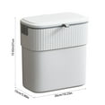thumbnail image 3 of TERGAYEE Trash Can Household Kitchen Trash Can Cabinet Door Hanging No Punch Plastic Bin with Lid Bathroom Stickable Garbage Can Hanging with Lid Odorless, 3 of 6
