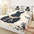 thumbnail image 4 of Erosebridal Cartoon Bunny Silhouette Queen Sheet Sets,Easter Theme Rustic Plant Leaves Bed Set For Girls Kids 4-Piece, 4 of 6