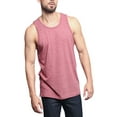 thumbnail image 3 of G-Style USA Men's Straight Hem Long Length Tank Top TT60 - Burgundy - Small, 3 of 7