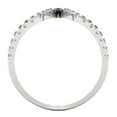 thumbnail image 4 of Clara Pucci 14K White Gold Solid Gold Clear Statement Anniversary Ring for Women - 0.5 cttw Round Cut, 4 of 8