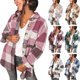 thumbnail image 2 of Camisa a cuadros de nuevo estilo europeo y americano para mujer, chaqueta informal abotonada con bolsillos para otoño e invierno, 2023, 2 of 4