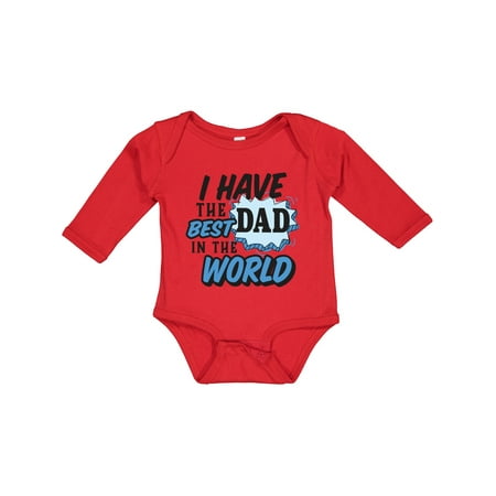 

Inktastic I Have the Best Dad in the World Gift Baby Boy Long Sleeve Bodysuit