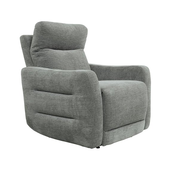 Lexicon Edition Contemporary Chenille Power Reclining Chair in Gray