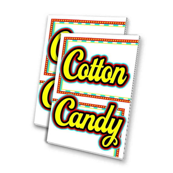 Cotton Candy Script (24" X 36") 4mm Corrugated Plastic Panel, Graphics Applied To 1 Side (Pk of 2)