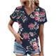 thumbnail image 1 of Fiudx Camisetas para Mujer Blusas para Mujer, Camisetas Informales Sexys de Moda con Cuello En V Occidental, Ropa de Moda de Primavera, Pliegues Estampados de Verano, 1 of 3
