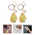 thumbnail image 2 of 2Pcs Backpack Hanging Glove Shaped Key Ring Goalkeeper Glove Keychain Decorative Keychain Pendant, 2 of 8
