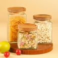 thumbnail image 5 of 1 Pcs Vintage Glass Jars With Lids, Airtight Food Storage Containers, Kitchen Canisters For Sugar, Coffee, Tea, Spice, Flour, Candy Cookie, Pasta, Cereal, Cute Decorative Jars, 5 of 6
