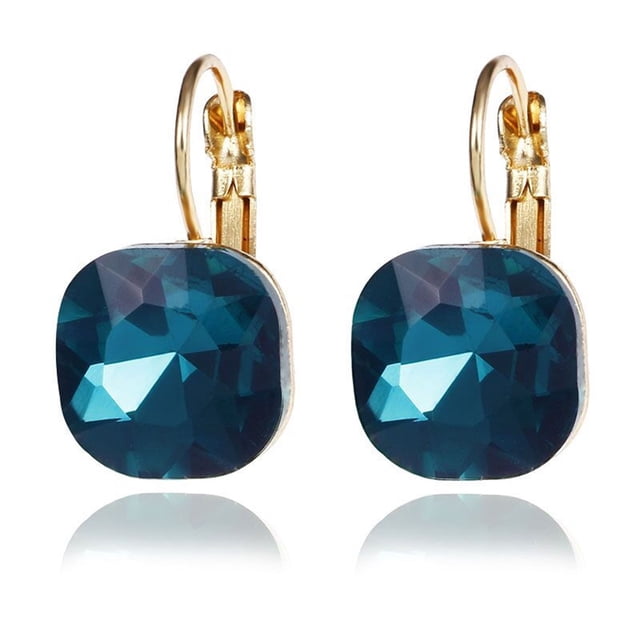 Boucles d'Oreilles Rétro Blue Personnalité avec Zircon pour Style Unique
