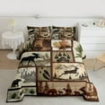 thumbnail image 2 of Castle Fairy Kids Safari Bear Deer Full Size Comforter Sets,Geometric Plaid Bedding Sets, 2 of 8
