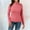 Pink, variant on Women Casual Solid Color Thermal Tops for Women Bottoming Shirt Slim High Long Sleeve Womens Thermal Tops Collar Knitted Long Sleeved Thermal Tops for Women Long Sleeve V Neck Top