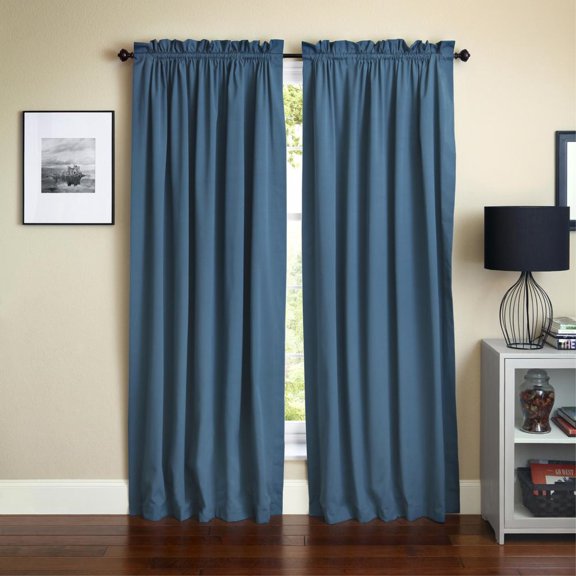 Blazing Needles 84-inch by 52-inch Twill Curtain Panels (Set of 2)